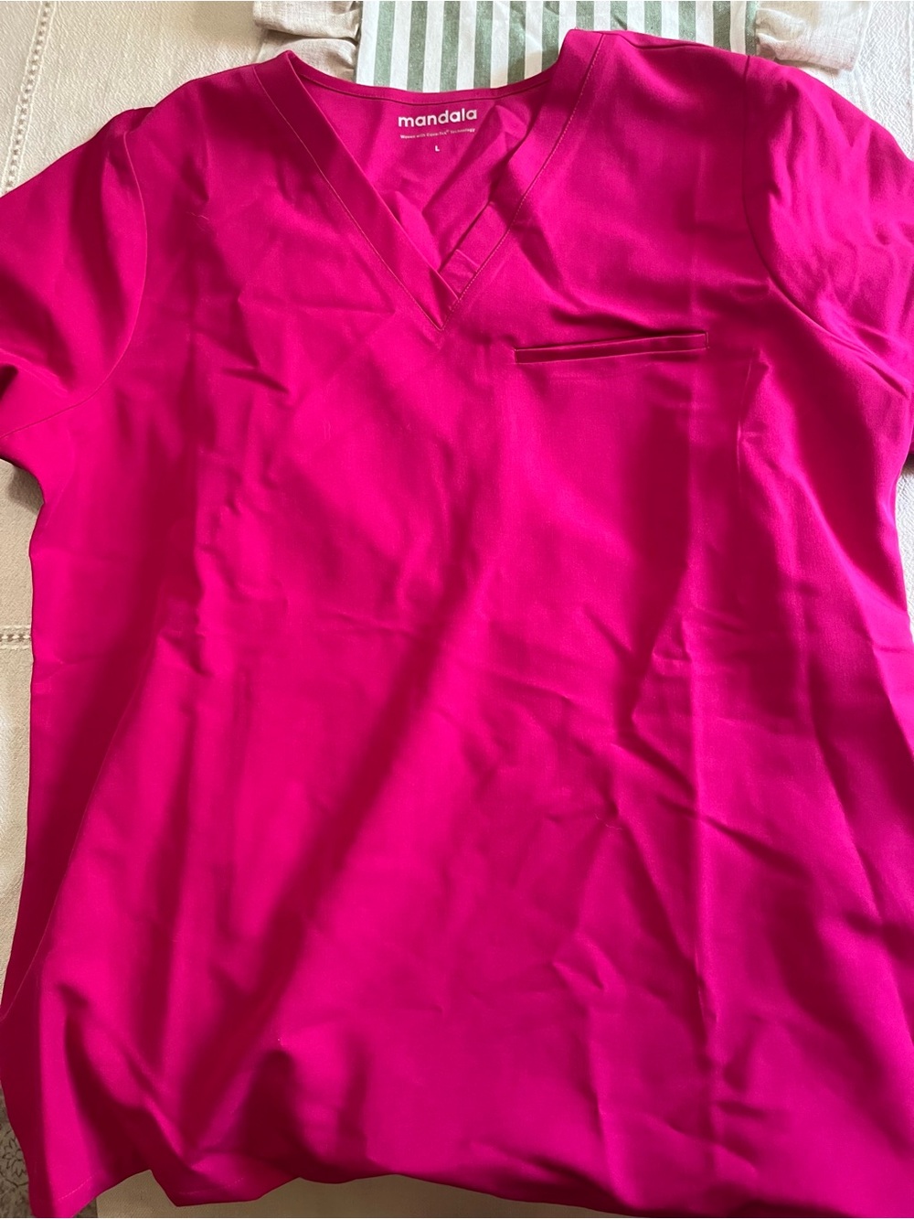 Mandala Hot Pink Scrub Top